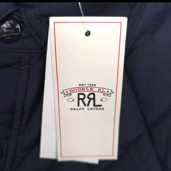 RRL RALPH LAUREN Men's Navy Quilted Shirt Jacket RRL Size Medium NWT EUC - Picture 4 of 12